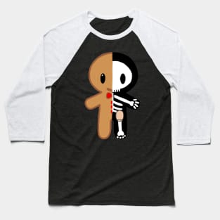 Gingerbread Man Skeleton with Ostomy Bag (Red) Baseball T-Shirt